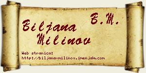 Biljana Milinov vizit kartica